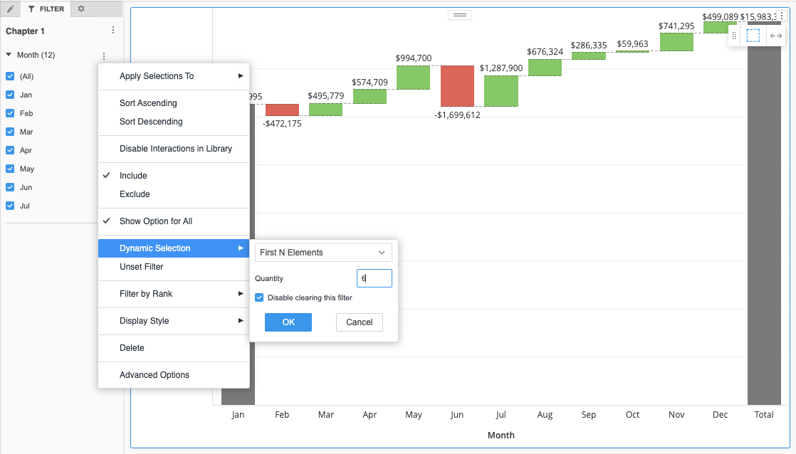 Create a Default Dynamic Selection Filter