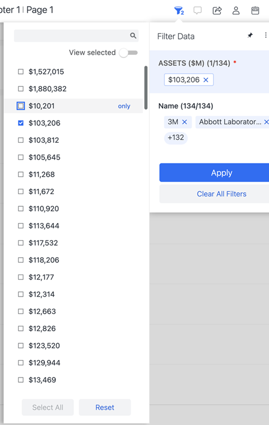 Require Filter Selections