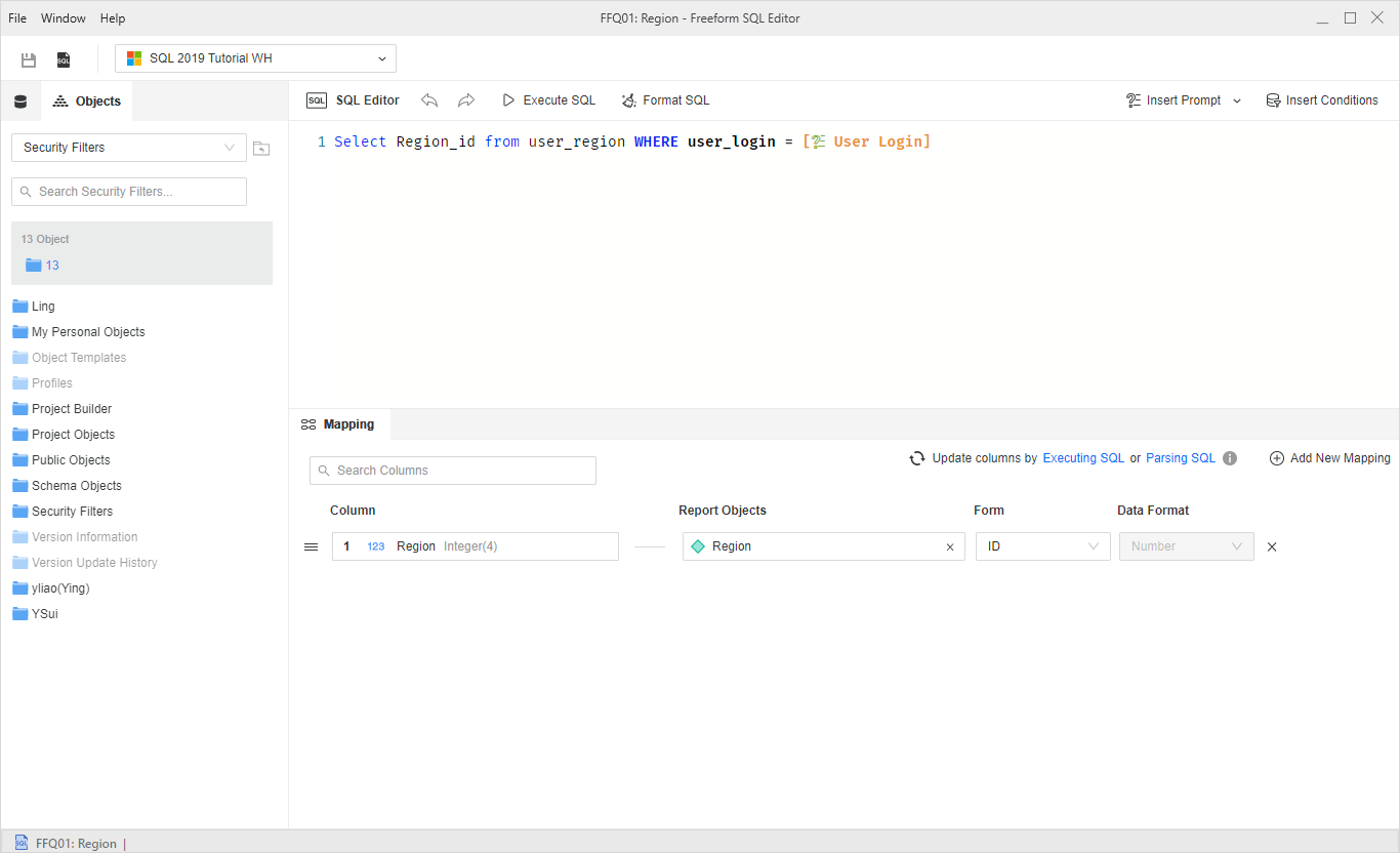 Create Security Filters Based on Relational Sources for Live and In ...