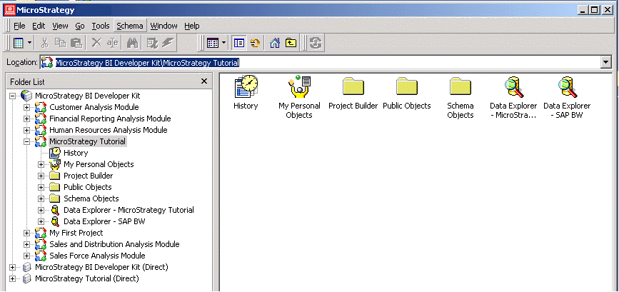 Microstrategy Developer Client Enabling or disabling the project home page