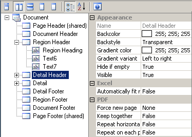 Document Editor: Property List