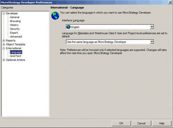 Suggested Languages Selecting Preferred Languages for Interfaces, Reports, and Objects