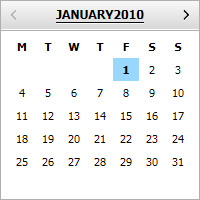 Imagen de un widget de selección de fecha