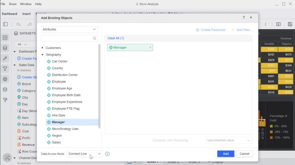 Edit the Access Mode for an Existing Dataset